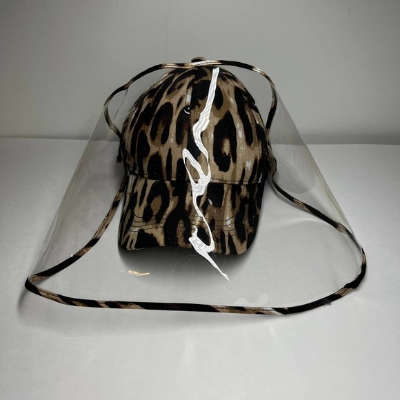 Nordstrom Leopard Cap w/removable Face Shield - Picture 3 of 8